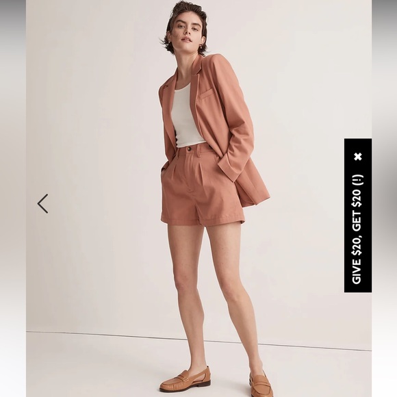 The Neale Short in Drapeweave - Madewell Size 10 - color: dried rose - Picture 4 of 6